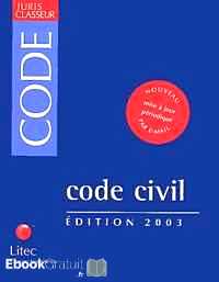Télécharger ebook gratuit Code civil. Edition 2003